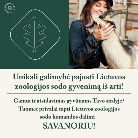 Savanoriauk Lietuvos zoologijos sode!